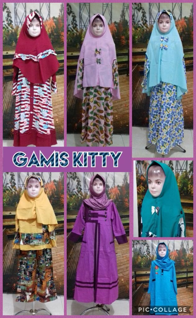 Obral Grosir Baju Murah Kulakan Surabaya Distributor Gamis Kitty Anak Perempuan Syar'i Murah Surabaya 76Ribu  