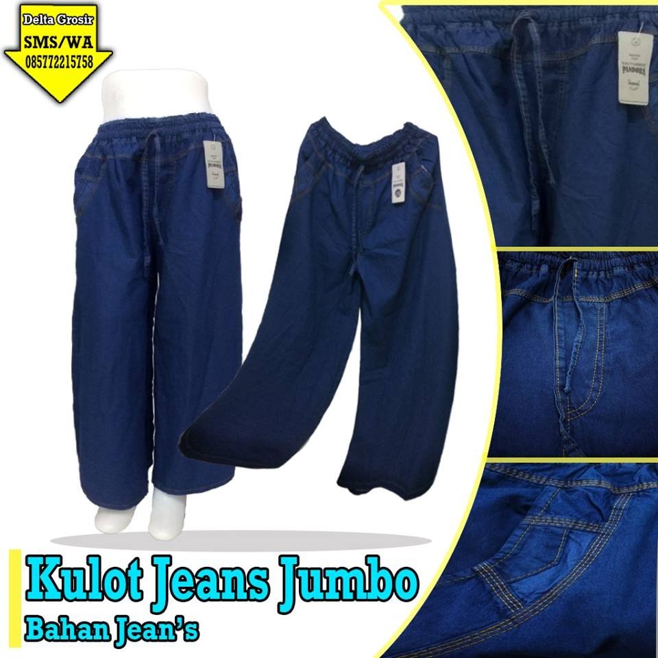 Obral Grosir Baju Murah Kulakan Surabaya Distributor Celana Kulot Jeans Dewasa Murah di Surabaya  