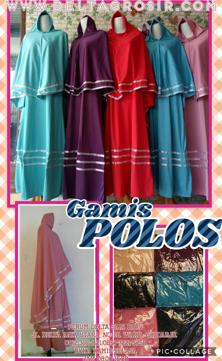 Obral Grosir Baju Murah Kulakan Surabaya Supplier Gamis Jersey Polos Syari Dewasa Murah Surabaya 64Ribu  