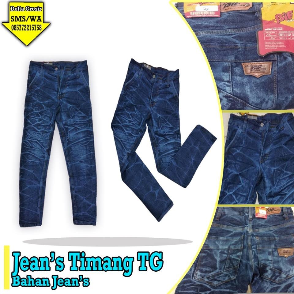Grosir Baju Murah Surabaya, SMS/WA ORDER ke 0857-7221-5758 Konveksi Celana Jeans Timang Tanggung Murah di Surabaya 