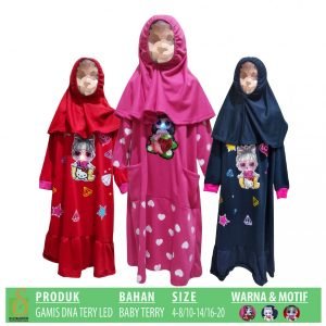 Obral Grosir Baju Murah Kulakan Surabaya Pabrik Gamis DNA Tery LED Murah di Surabaya  